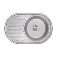 Кухонна мийка Kroner KRP-Satin 7750 0,6 мм 77*50 см сатин - фото