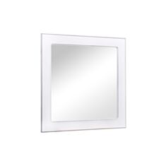 Зеркало Aqua Rodos Беатриче 80 см белое патина хром - фото