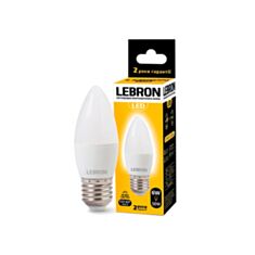 Лампа світлодіодна Lebron LED L-C37 6W E27 3000K 480Lm кут 220° - фото