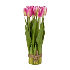 Декоративный букет тюльпанов Elisey 8931-005 29 см розовый - фото