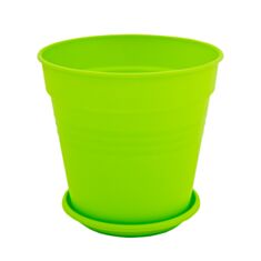 Горшок Алеана Глория с подставкой 114016 14,5*14 см светло-зеленый - фото