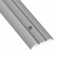 Порог алюминиевый ТИС АО30р-С27 рифленый 30*3 мм 2,7 м серебро - фото