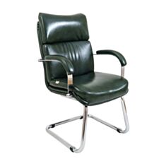 Крісло для відвідувачів Richman Дакота CF хром темно-зелене - фото