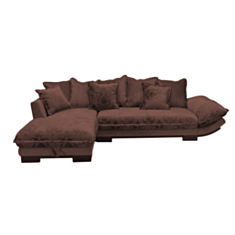 Диван угловой Дели-Sleep коричневый - фото