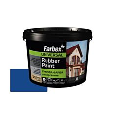 Фарба гумова універсальна Farbex синя 1,2 кг - фото