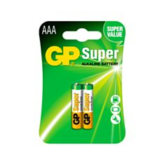 Батарейка GP SUPER ALKALINE 24A-U2 LR03 AAA 1,5V 2 шт - фото