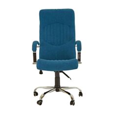 Крісло для керівників Richman Гермес Румба хром М2 блакитне - фото