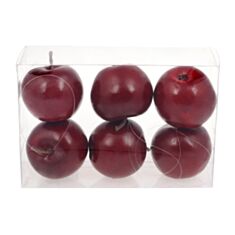 Набор подвесных декоративных яблок BonaDi 130-400 6 см 6 шт - фото
