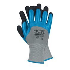 Перчатки защитные OGRIFOX OX-BLUTON SNB серо-голубые - фото