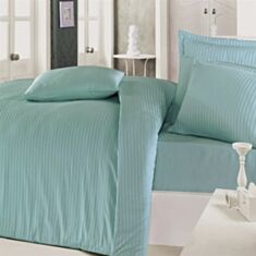 Комплект постельного белья Cotton Box ElegantSeries Saten Stripe Turkuaz 2,0 - фото