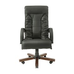 Кресло для руководителей Richman Оникс вуд черное - фото