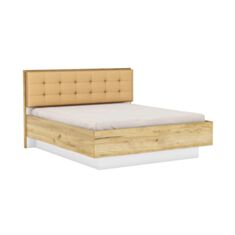 Ліжко Camilla Q 160 дуб крафт золотий/білий матовий - фото