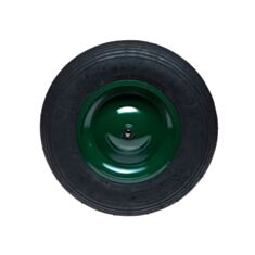 Пневматическое колесо LIMEX 3,5*8 с осью 13,5 мм 2PR зеленый диск - фото