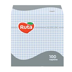 Салфетки бумажные Ruta 100 шт голубые - фото