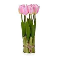 Декоративний букет тюльпанів Elisey 8931-009 25 см рожевий - фото