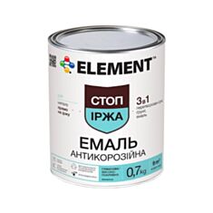 Эмаль антикоррозионная Element 3 в 1 Стоп ржавчина графит 0,7 кг - фото