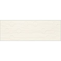 Плитка для стін Paradyz Titanium Bianco HEX Structure Rec 25*75 см біла - фото