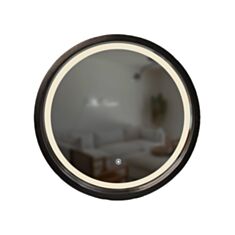 Зеркало Luxury Wood Freedom SLIM LED сенсор ясень черный 70 см - фото