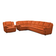 Комплект мягкой мебели Бавария оранжевый - фото