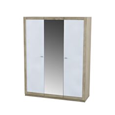 Шкаф для одежды Malaga АР0003068 3D белый/дуб сонома - фото