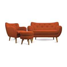 Комплект м'яких меблів Челсі помаранчевий - фото