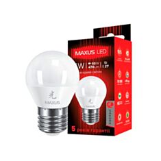 Лампа светодиодная Maxus LED 1-LED-440 G45 F 5W 4100K 220V E27 AP - фото
