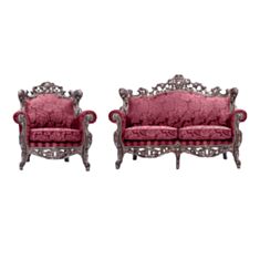 Комплект м'яких меблів Луара рожевий - фото