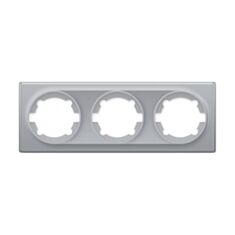 Рамка трехместная OneKeyElectro серая - фото