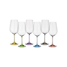 Набор бокалов для вина Bohemia Rainbow 40729-D4641 350 мл 6 шт - фото
