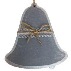 Підвіска дзвіночок дерев'яний AS-0085/K/R 13 см сірий - фото