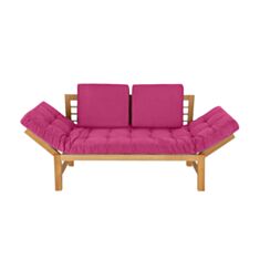 Кухонный диван деревянный Соло розовый - фото