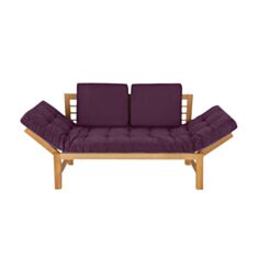 Кухонный диван деревянный Соло фиолетовый - фото