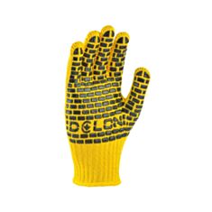 Перчатки рабочие Doloni 4078 с ПВХ покрытием желтые - фото