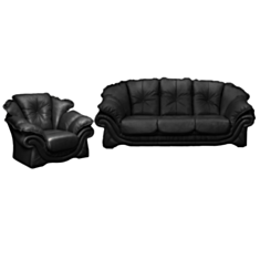 Комплект м'яких меблів Loretta чорний - фото