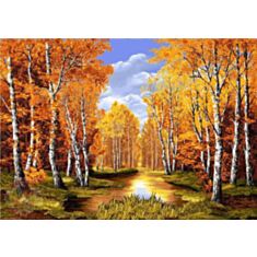 Гобеленовая картина "Золотая осень" 163-5А - фото