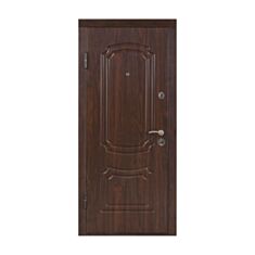 Дверь металлическая Министерство Дверей ПО-01 орех коньячный 86*205 см левые - фото