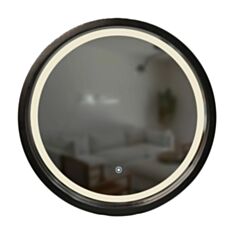Зеркало Luxury Wood Perfection SLIM LED ясень черный 65 см - фото