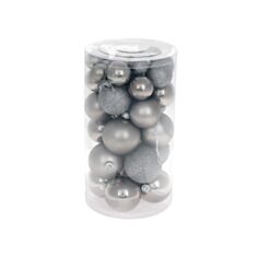 Набор елочных шаров BonaDi 147-151 40 шт теплый серый - фото
