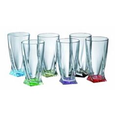 Склянки високі Bohemia Quadro Color 99999-72t76 350 мл - фото
