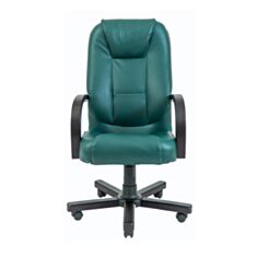 Кресло для руководителей Севилья вуд темно-зеленое - фото