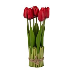 Декоративний букет тюльпанів Elisey 8931-011 25 см червоний - фото