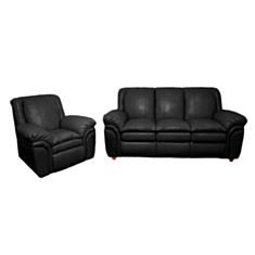 Комплект мягкой мебели Boston черный - фото