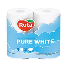 Бумага туалетная Ruta Pure White 4 шт - фото