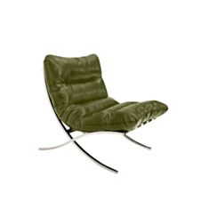 Кресло мягкое Leonardo Linea оливковое - фото