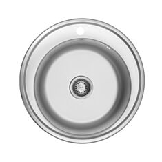 Кухонна мийка Kroner KRP-Satin 510 0,8 мм 180 мм 51 см сатин - фото