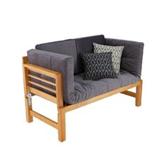 Кухонный диван деревянный Соло серый - фото