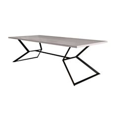 Стол обеденный Металл-Дизайн Кредо 160*100 см аляска/черный - фото