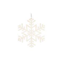 Набір прикрас ялинкових сніжинка БД 787-072 4 шт 10 см, біла - фото