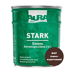Грунт-емаль Aura Stark 3 в 1 №88 темно-коричнева 2 кг - фото