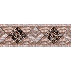 Плитка Intercerama Etruscan БН48032 декор 13,7*43 см коричнева - фото